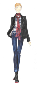 stripe and blazer